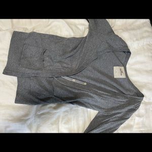 Hollister Gray Short-Sleeved Cardigan
